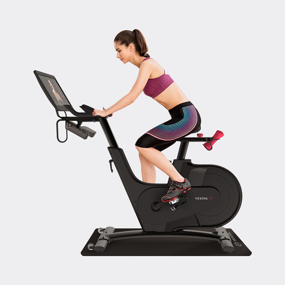 exercise bike with laptop stand